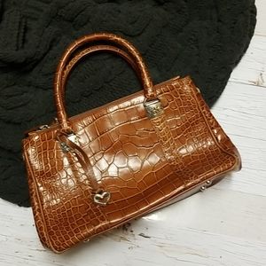 Brighton embossed leather handbag tote